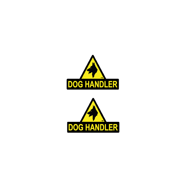 Sticker DOG HANDLER 200mm ST0062 Pair