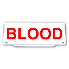 Univisor - BLOOD - White Background Red Text - UNV333