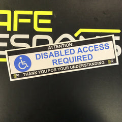 245mm Sticker - Disabled Access Required with logo - ST24571
