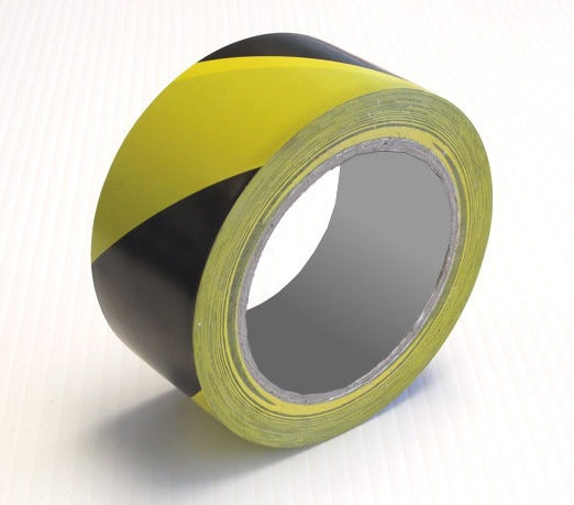 Floor Hazard Tape Black / Yellow 33m