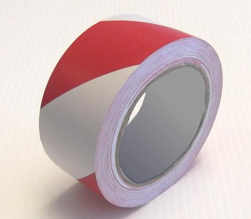 Floor Hazard Tape White / Red 33m 🚧 🚧