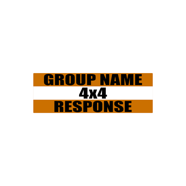 4x4 Response logo with Your Group Name (MG021)