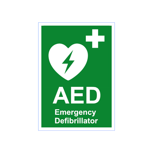 AED Emergency Defibrillator Sign - A4 & A5 Correx