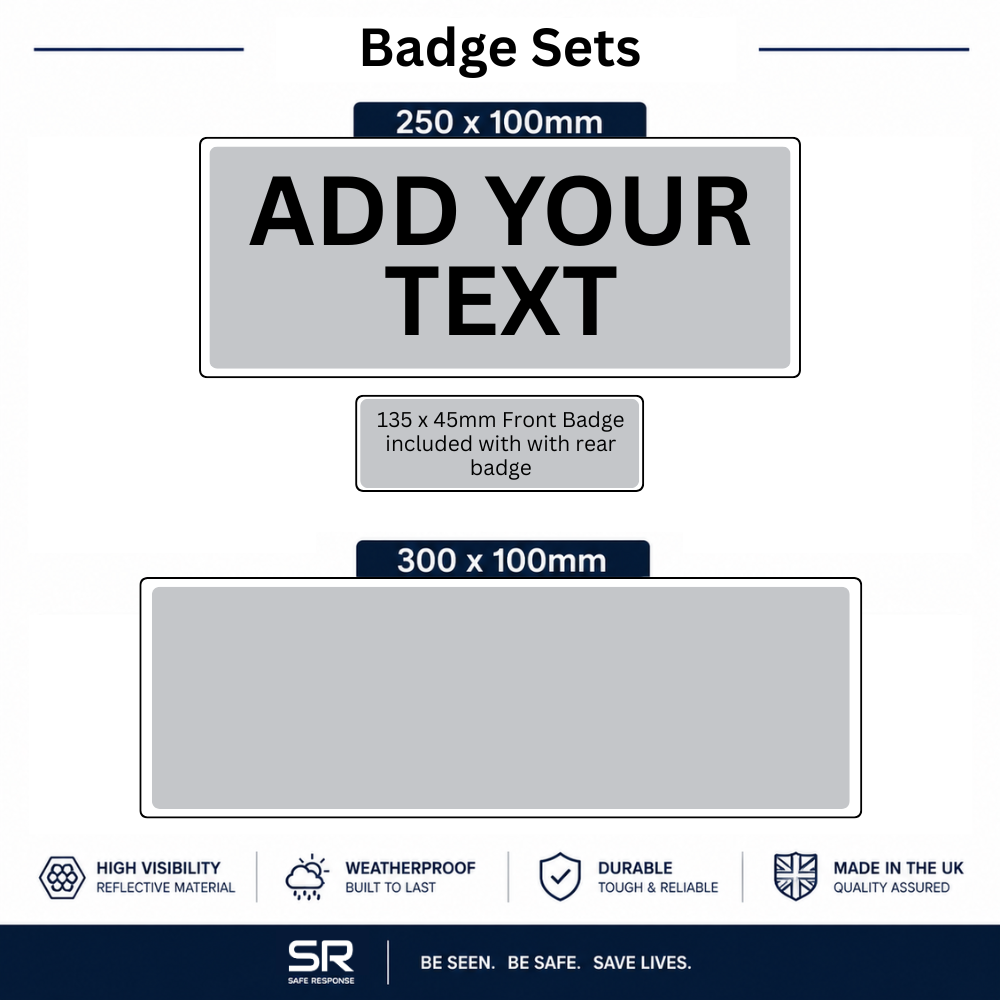 Custom Digital Printed Reflective Badge Set