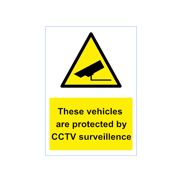 CCTV Vehicle Protection Sign - A4 & A5 Correx