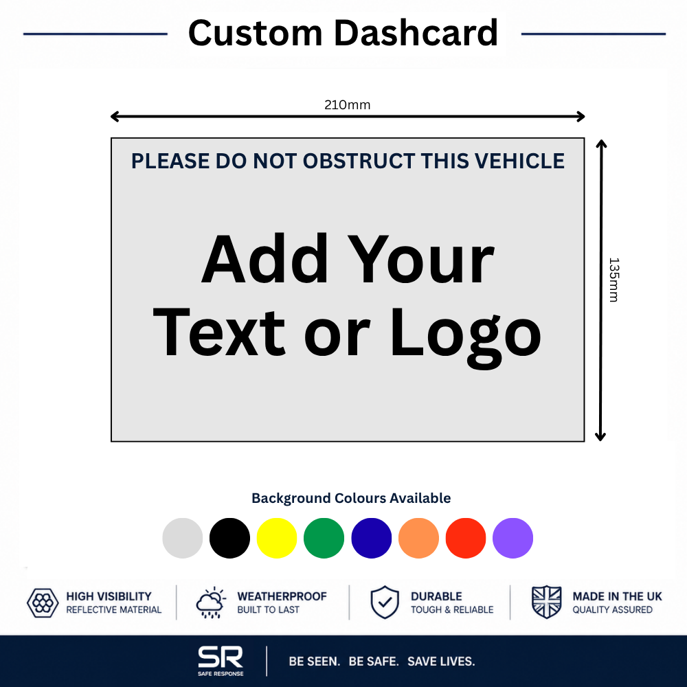 Custom Dash Card - Various Colours