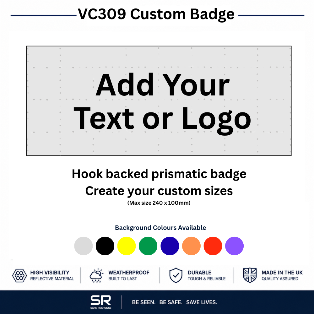 Custom Hook Backed Reflective Badge - VC309