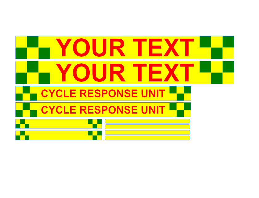Cycle Response Unit Sticker Kit - 380mm