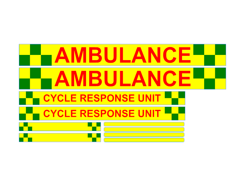 Cycle Response Unit Sticker Kit - 380mm
