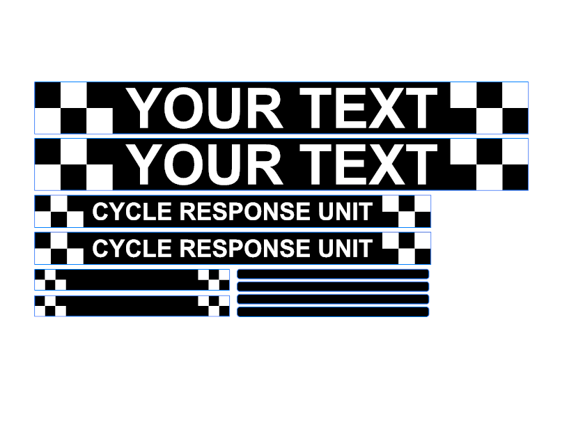 Cycle Response Unit Sticker Kit - 380mm