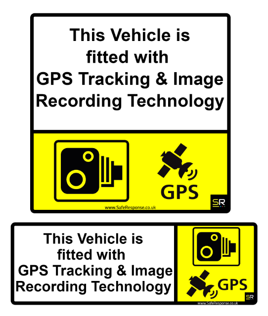 “DASH CAM GPS Recording” Vinyl Stickers – Front & Rear Vehicle