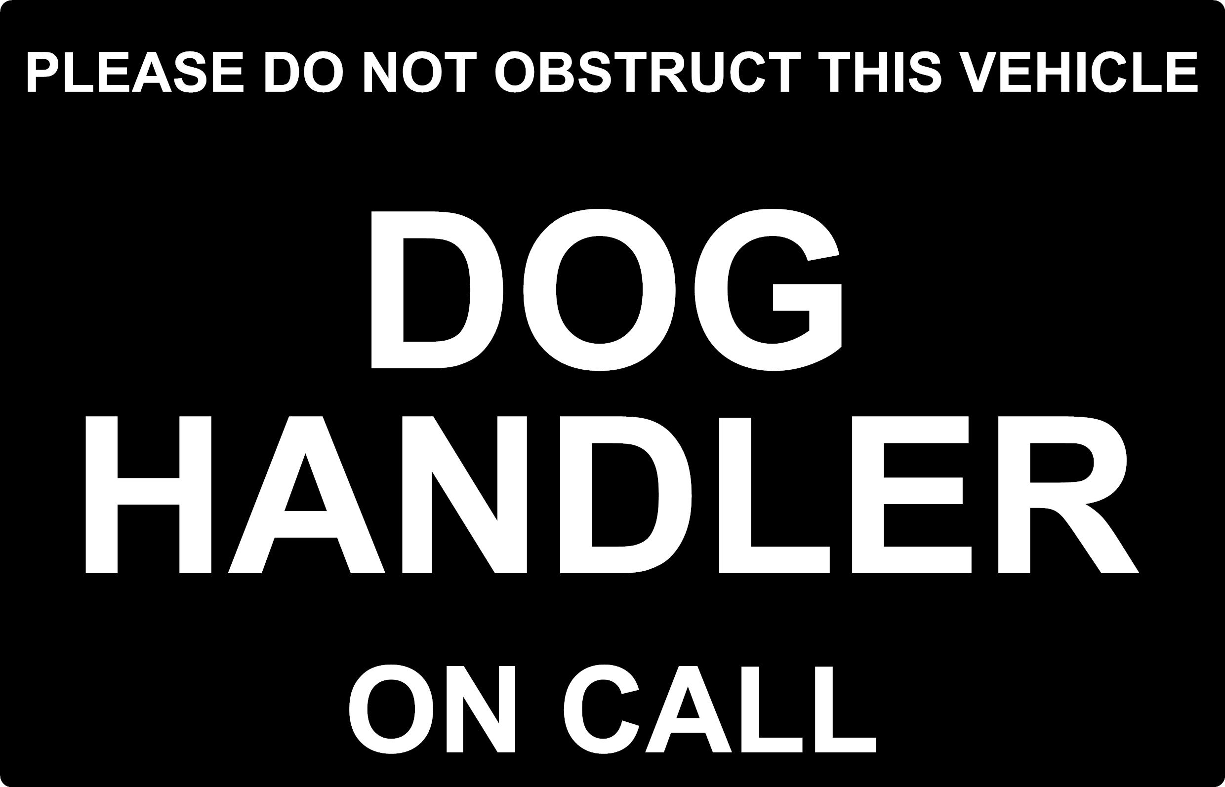 Dash Card - Dog Handler – Safe Response UK