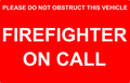 Dash Card - FIREFIGHTER ON CALL