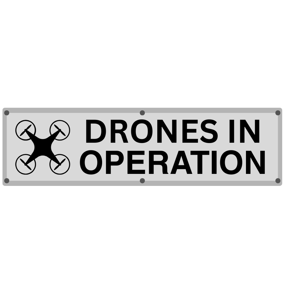 Drones in Operation - Supplementary Panel - Highways Sign