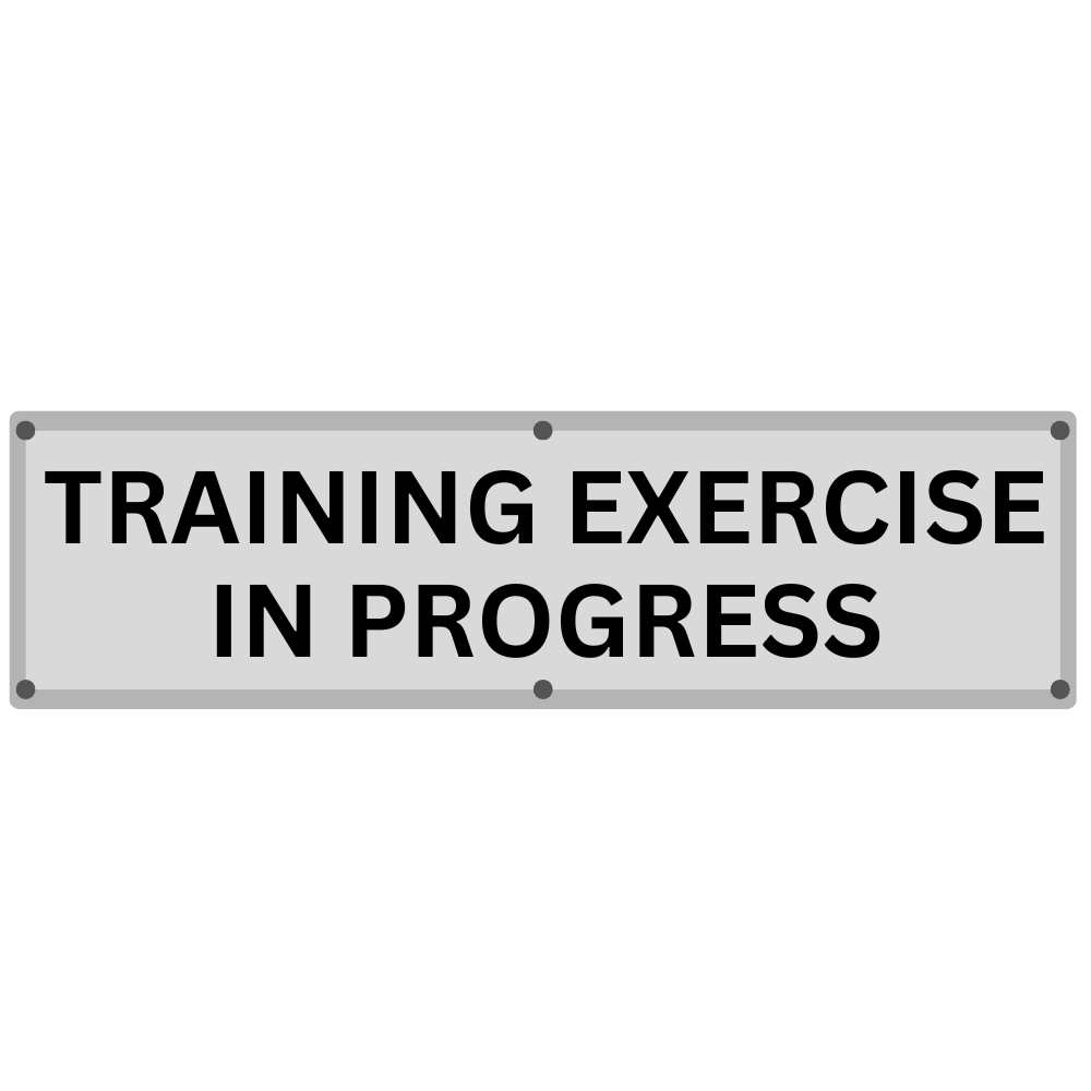 Training Exercise - Supplementary Panel - Highways Sign