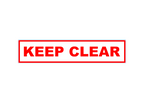 “Keep Clear” Reflective Sticker – 250mm