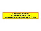 “Keep Clear – Stretcher Access” Reflective Sticker – 400mm