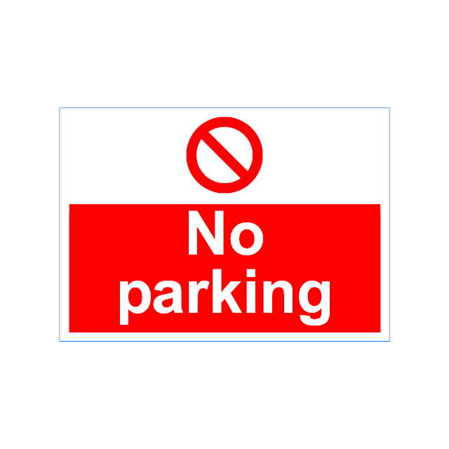 No Parking Warning Sign - A4 & A5 Correx