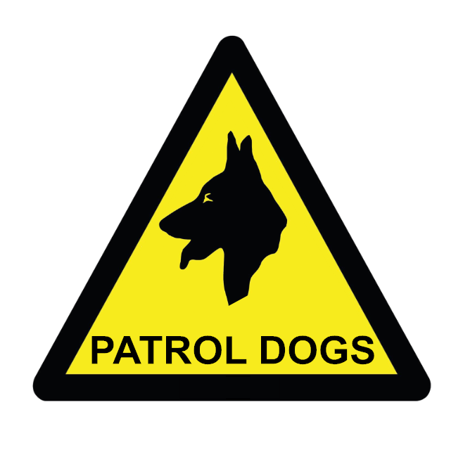 "Patrol Dogs" Logo - Reflective Triangle Sticker – 150mm