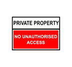 Private Property Warning Sign – A4 & A5 Correx