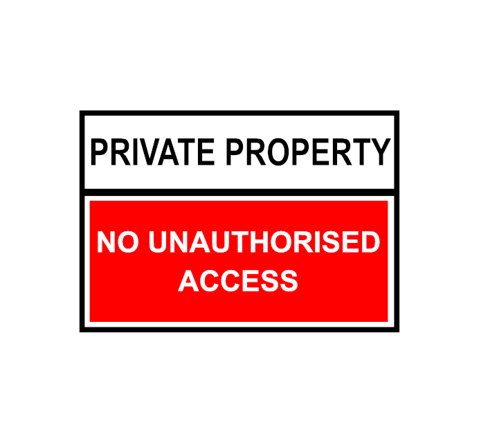 Private Property Warning Sign – A4 & A5 Correx