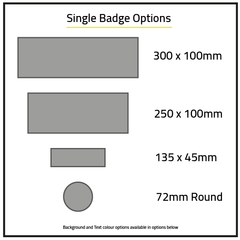 Custom Digitally Printed Reflective Badge