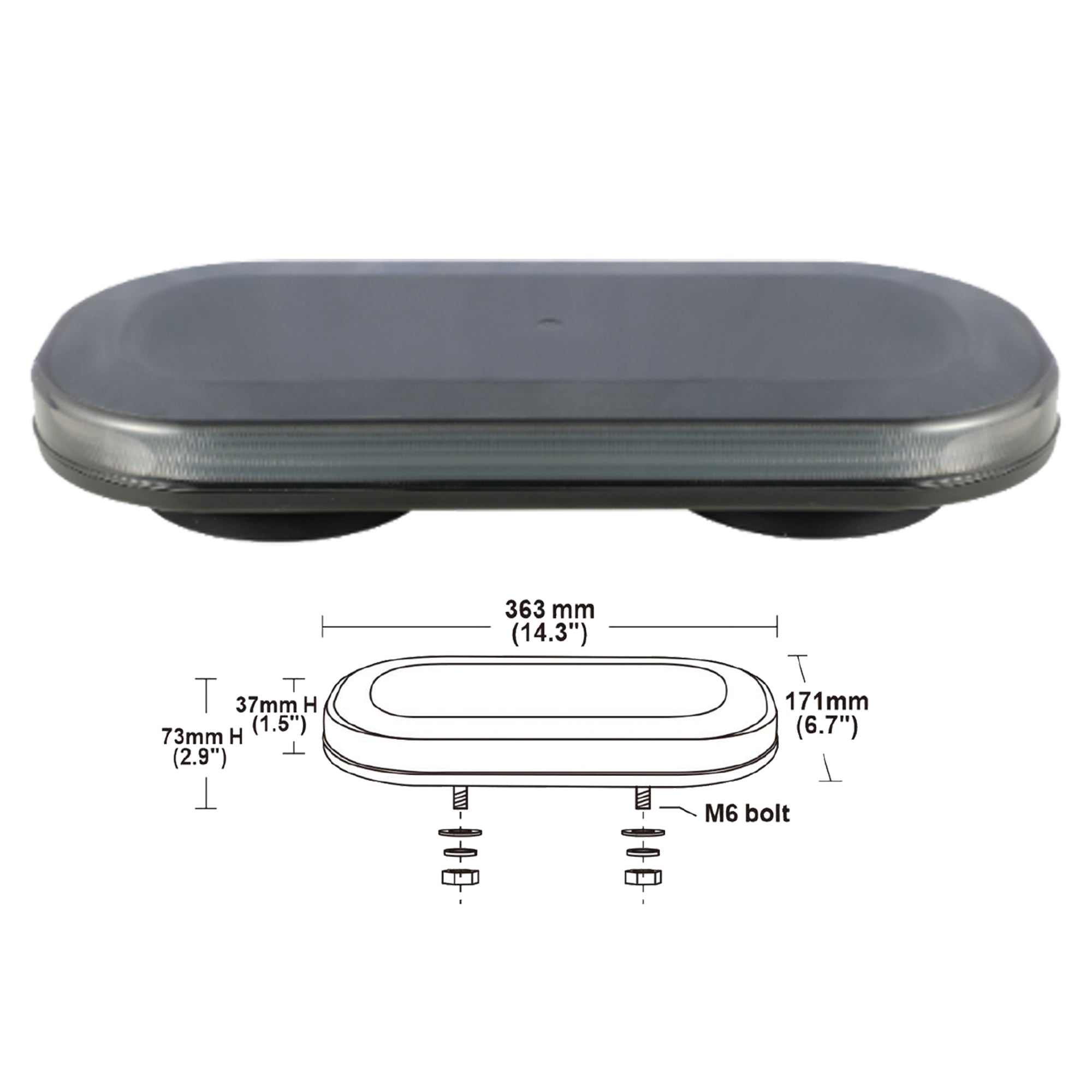 VSWD 117 Mini Light Bar -Amber