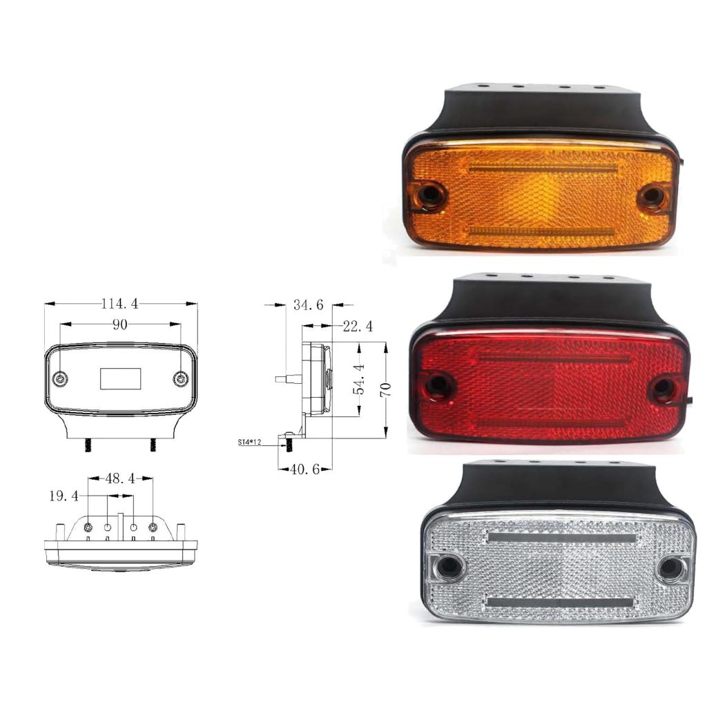VSWD Side Marker with Reflex Reflector