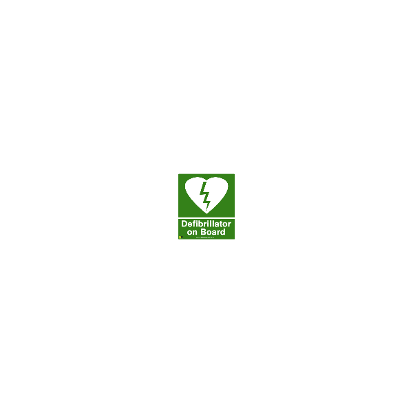 Defib AED on Board sign