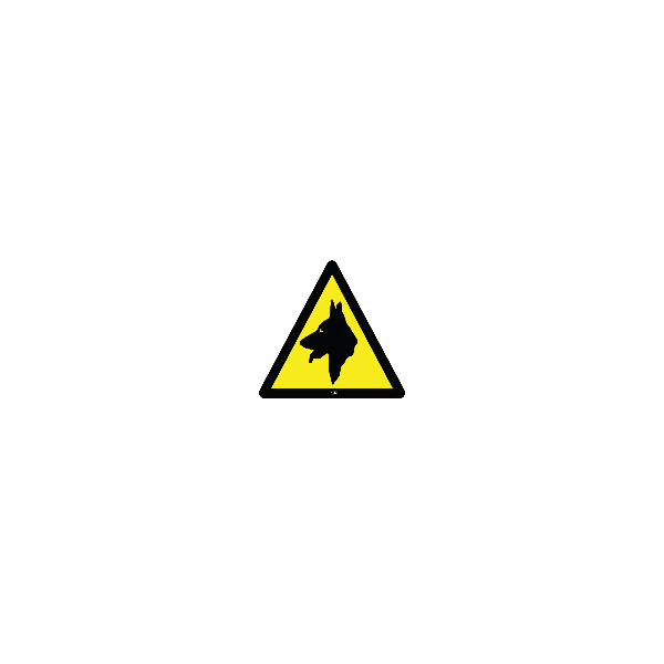 Sticker - Warning Dogs on Board Logo - Triangle Decal