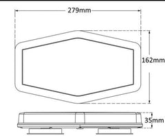 Compact Mini Bar Amber Lightbar VSWD-113 Range