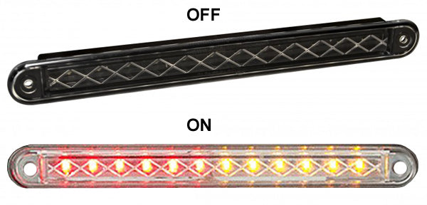 LED Autolamps 235BSTI12 12v Universal recessed mount slimline LED rear combination light - Black
