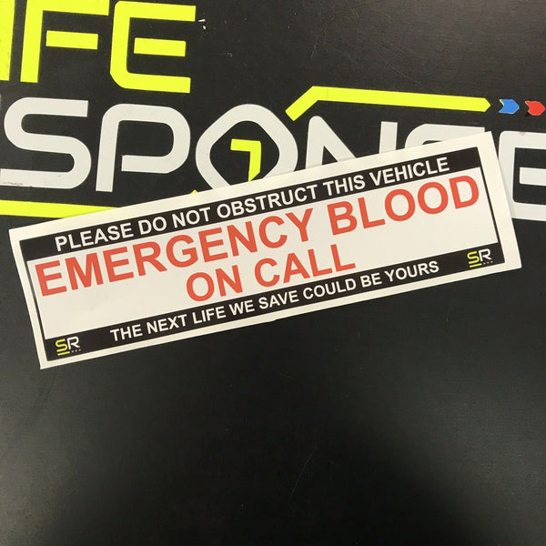 245mm Sticker - Emergency Blood - ST24504