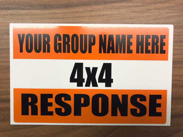 4x4 Response logo with Your Group Name (MG021)