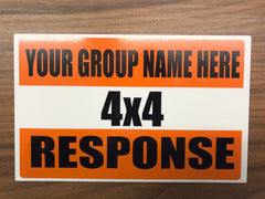 Dash Card 4x4 Response logo with Your Group Name