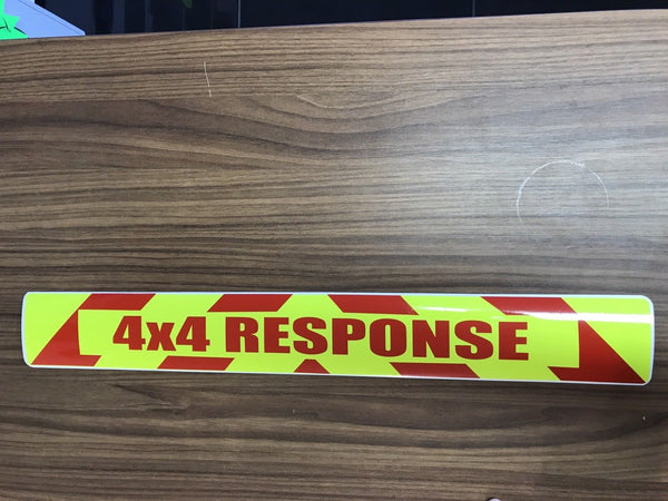 4x4 Response Chevron Design Red Text (MG025)