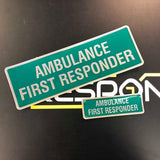 AMBULANCE FIRST RESPONDER - Digitally Printed Encapsulated Badge