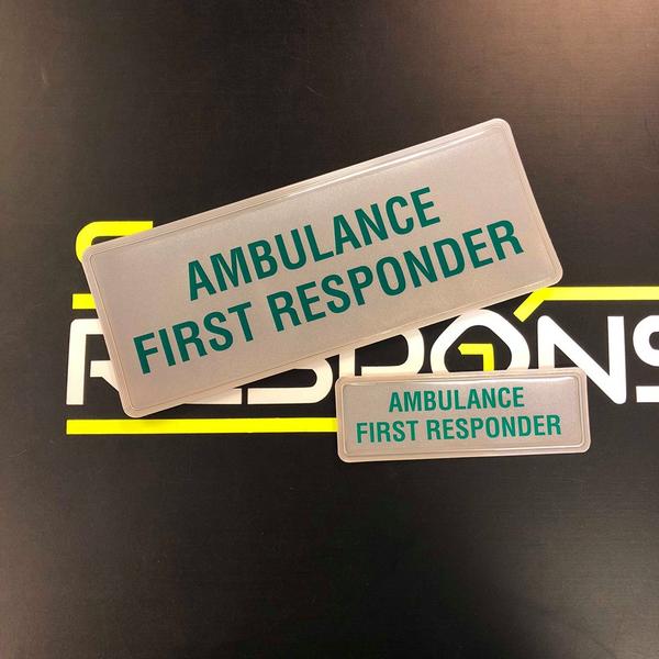 AMBULANCE FIRST RESPONDER - Digitally Printed Encapsulated Badge