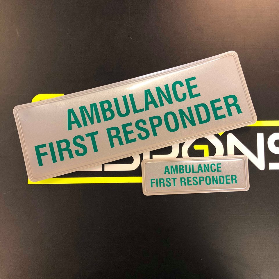 AMBULANCE FIRST RESPONDER - Digitally Printed Encapsulated Badge