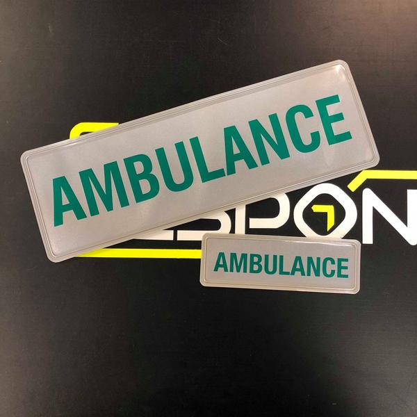 AMBULANCE - Digitally Printed Encapsulated Badge