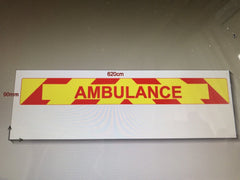 Magnet AMBULANCE with Chevron Design Red Text MG113