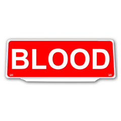 Univisor - BLOOD - Red Background white Text - UNV332
