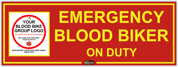 Blood Biker Screen Sign / Badge