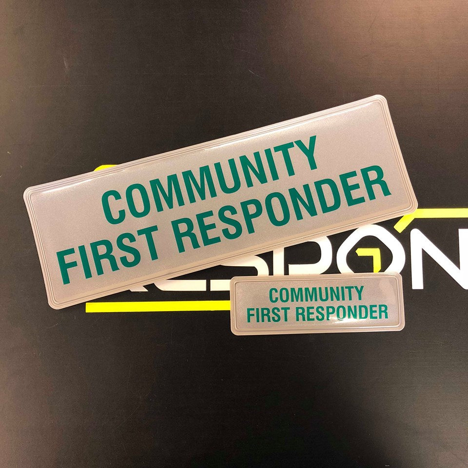 COMMUNITY FIRST RESPONDER - Digitally Printed Encapsulated Badge