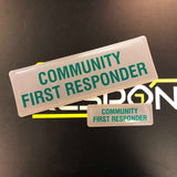 COMMUNITY FIRST RESPONDER - Digitally Printed Encapsulated Badge