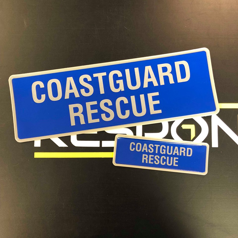 Ccg Rescue Sticker COASTGUARD RESCUE - Digitally Printed Encapsulated Badge – Safe Response UK
