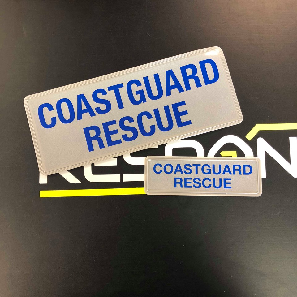 COASTGUARD RESCUE - Digitally Printed Encapsulated Badge