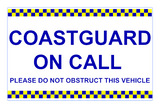 Dash Card - COASTGUARD ON CALL Chq Design White