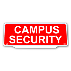 Univisor - CAMPUS SECURITY - Red Background White Text - UNV257