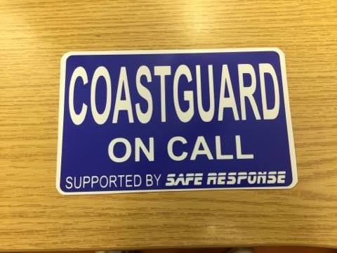 Dash Card - Coastguard on Call - BLUE Background